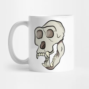 Monkey skull with big fang teeth Mug